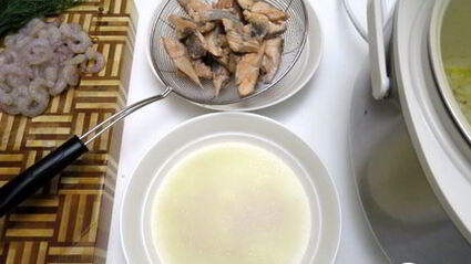 картофельное пюре с лососем в мультиварке