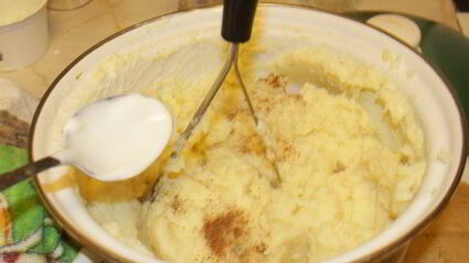 картофельное пюре с пастернаком и сметаной