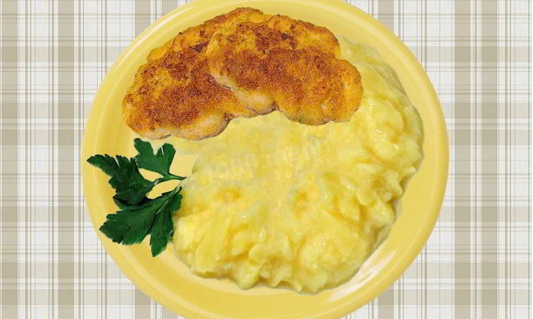 Рецепт картофельного пюре с твердым сыром и чесноком