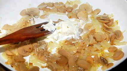 картофельное пюре с жареными шампиньонами