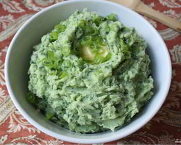 Картофельное пюре со шпинатом