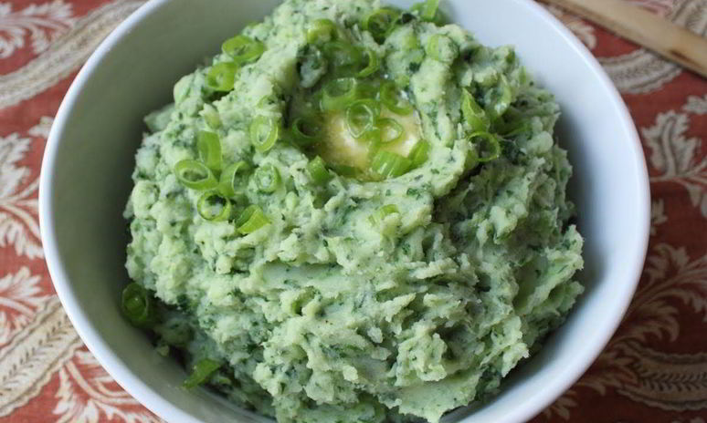 Рецепт картофельного пюре со шпинатом