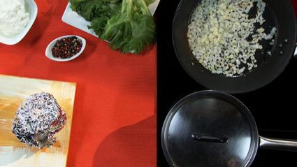 картофельное пюре со сладким перцем и помидорами