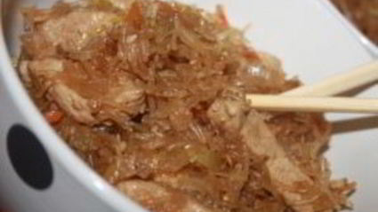 китайская лапша со свининой