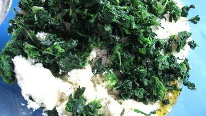 клецки со шпинатом и сыром