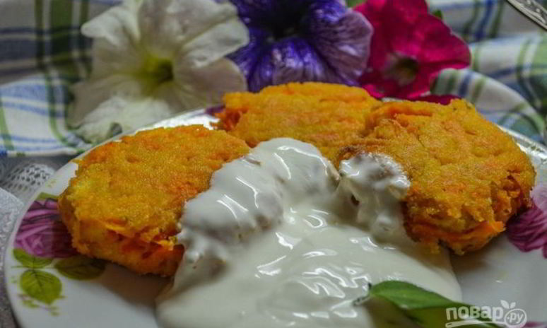 Рецепт диетических морковных котлет