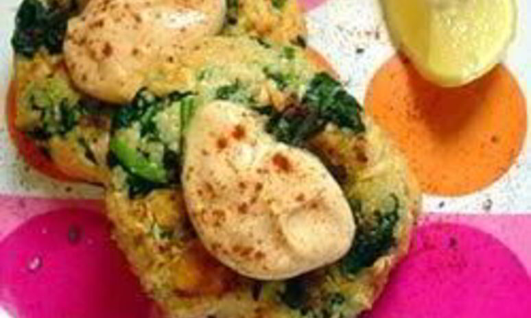 Рецепт котлет из лосося с чесночным майонезом по-мароккански