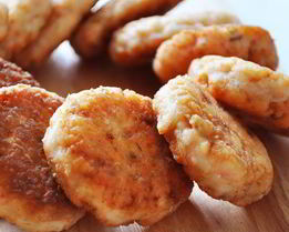 Котлеты из семги и крабовых палочек