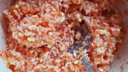 котлеты из семги и крабовых палочек