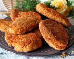 Котлеты из семги с манкой