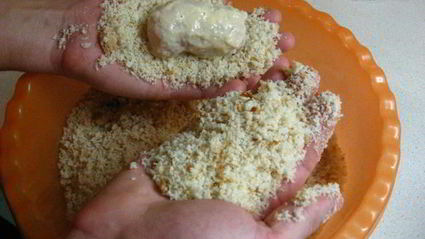 котлеты по-киевски с сыром и грибами