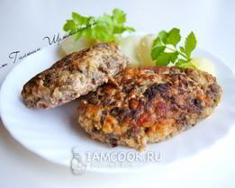 Котлеты с куриными сердечками