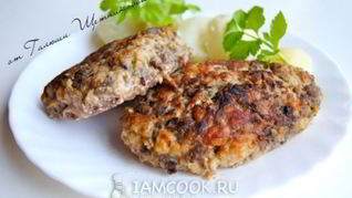 Котлеты с куриными сердечками