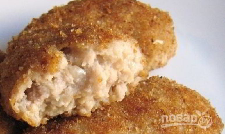 Рецепт мясных котлет без яиц