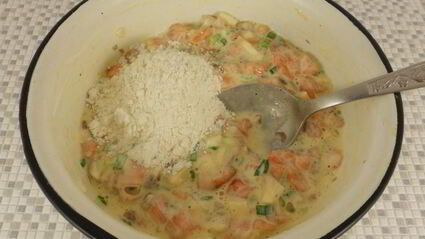 рубленные котлетки из семги с шампиньонами