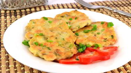 рубленные котлетки из семги с шампиньонами