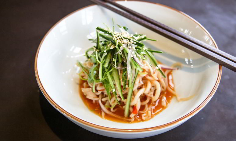 Рецепт лапши из кальмаров в кисло-сладком соусе