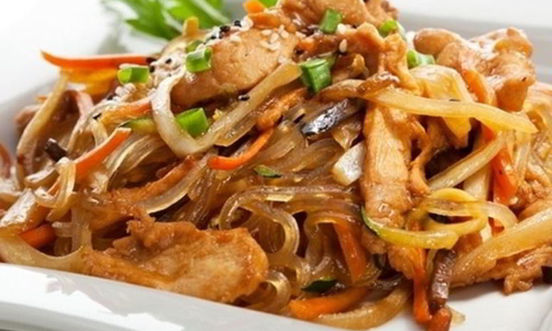 Рецепт лапши с курицей и овощами