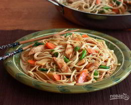 Лапша с соусом терияки