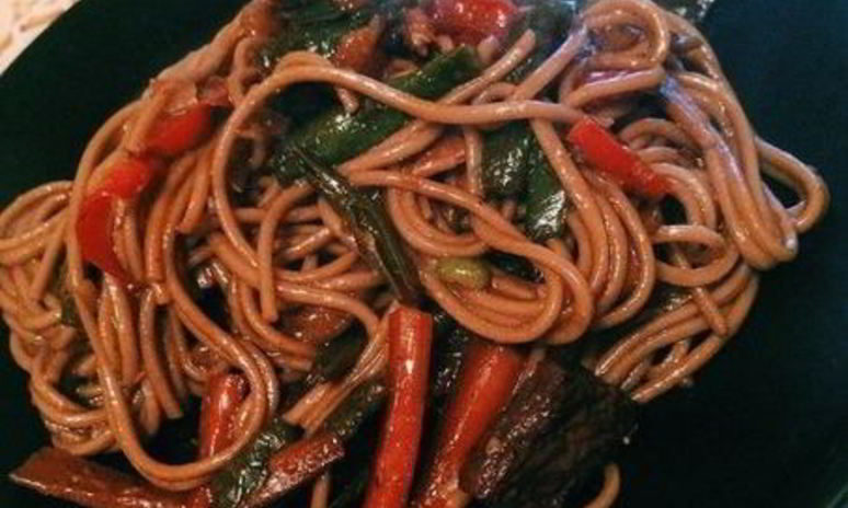 Рецепт лапши со свининой в соусе терияки