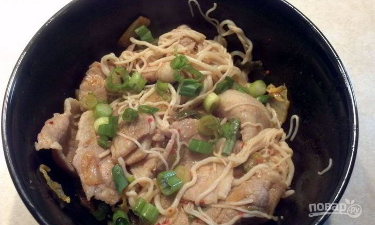 Рецепт лапши вок со свининой