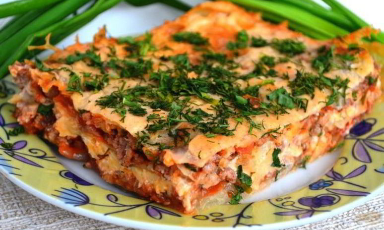 Рецепт капустной лазанья