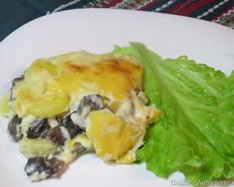 Картофельная лазанья с грибами