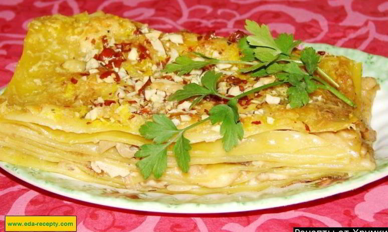 Рецепт куриной лазанья с курицей