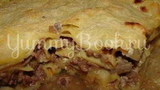 Лазанья с фаршем и грибами