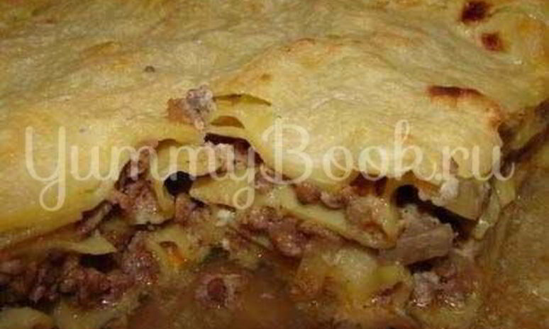 Рецепт лазаний с фаршем и грибами
