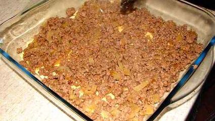 лазанья с фаршем и грибами