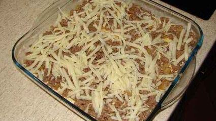 лазанья с фаршем и грибами