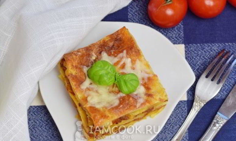 Рецепт лазаний с фаршем в духовке