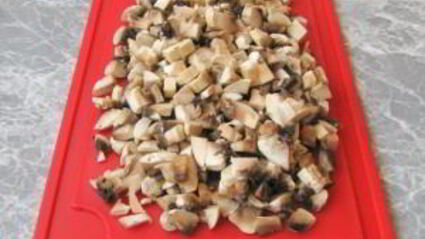 лазанья с грибами и куриным филе