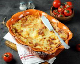 Лазанья с грибами и сыром