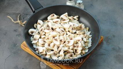 лазанья с грибами и сыром