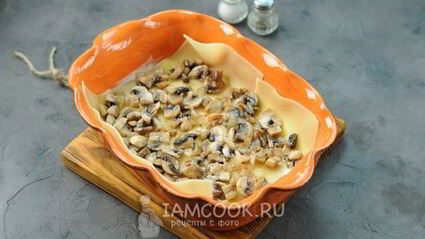 лазанья с грибами и сыром