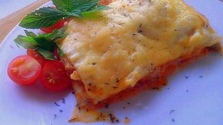 Лазанья с куриным рагу