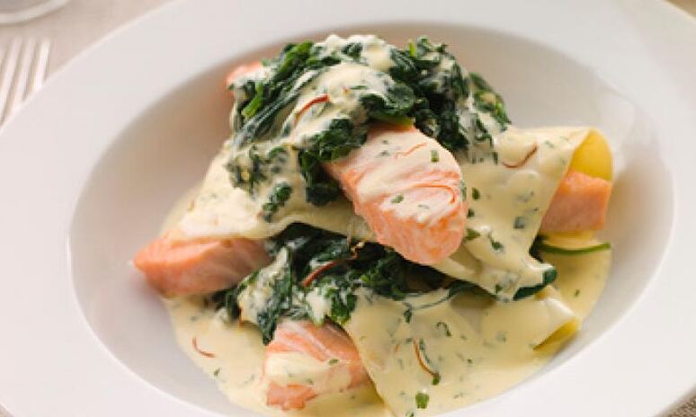 Рецепт лазаний с лососем и шпинатом