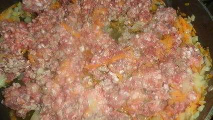 лазанья с мясным фаршем и овощами