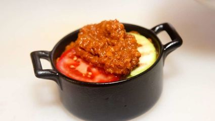 лазанья с овощами и фаршем