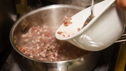 лазанья с овощами и фаршем