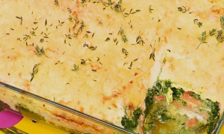 Рецепт лазаний с семгой и шпинатом