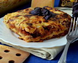 Лазанья с телятиной и сыром Джюгас