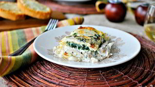 Лазанья с творогом и сыром