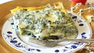 Лазанья со шпинатом и сыром