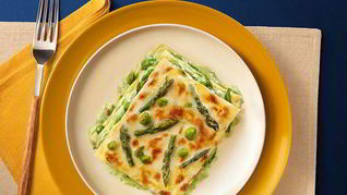 Лазанья Верди со спаржей и песто Дженовезе