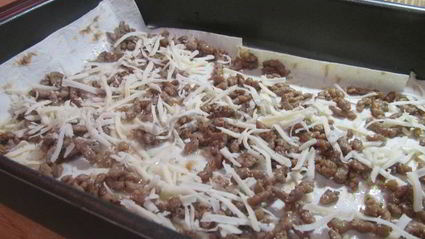 ленивая лазанья с лавашом