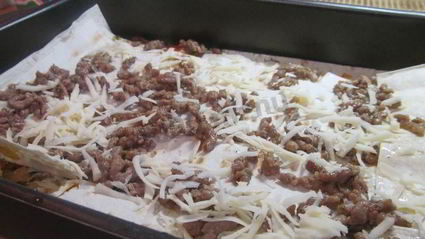 ленивая лазанья с лавашом