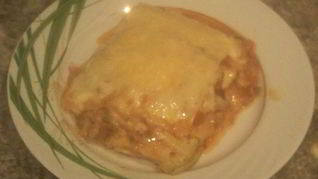 Мясная лазанья с кабачками